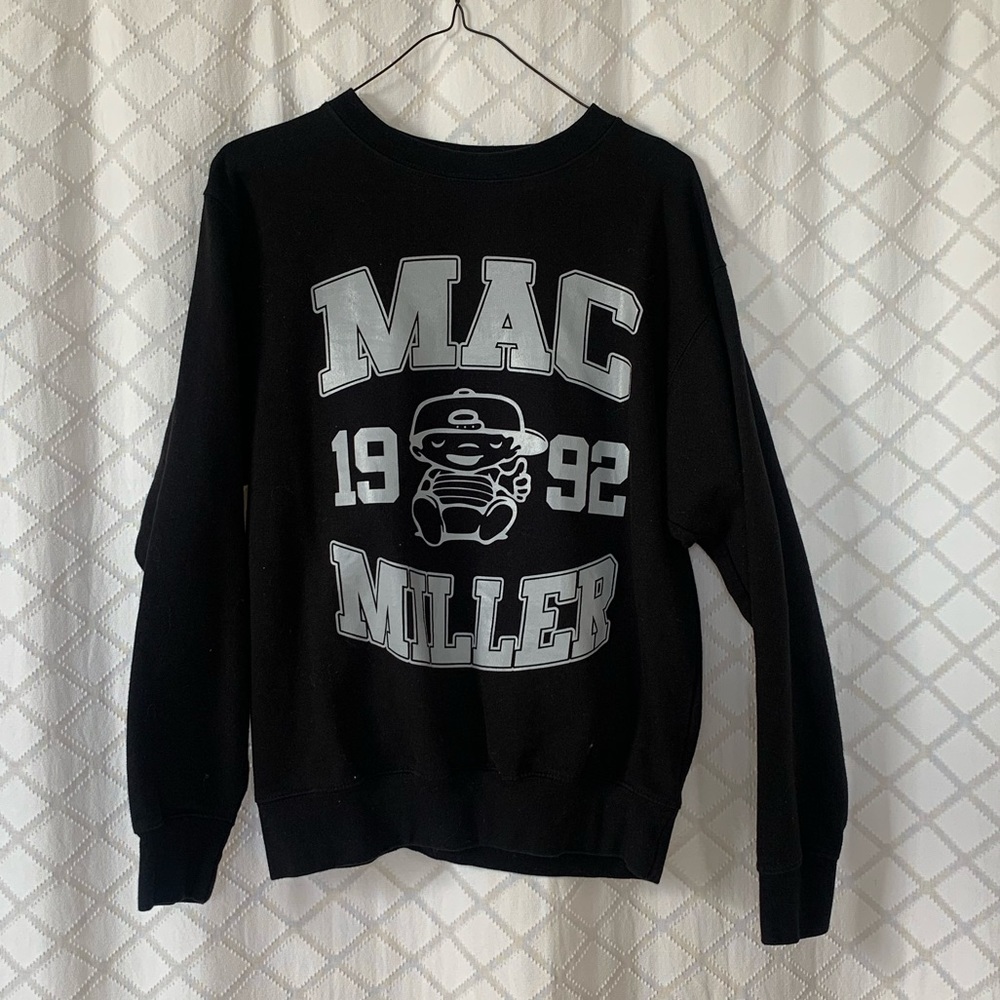 Mac Miller 1992 black crewneck sweatshirt